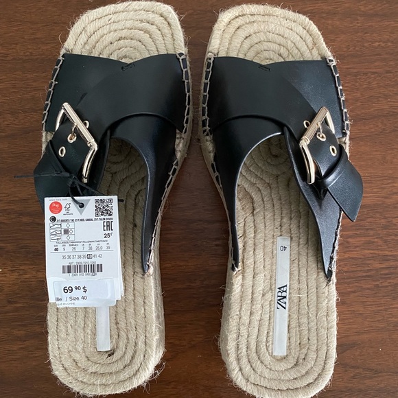 NWT Zara Espadrilles Sandals. - Picture 1 of 4